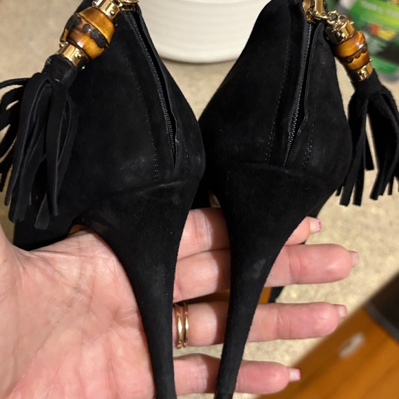 Gucci Black Ankle Booties with Tassel - Picture 10 of 11